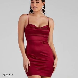 Sleek vibes satin mini dress